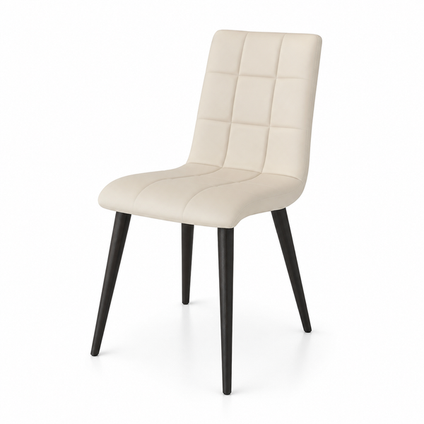 Stuhl aus weißem Samt | Modell LUXY