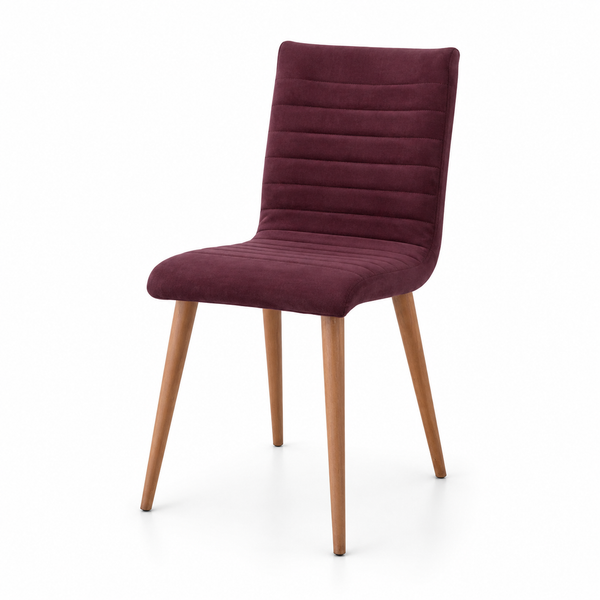 Stuhl mit Holzbeinen aus Stoff | Modell RIGA