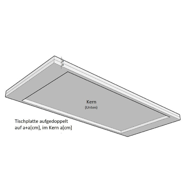 Wohnzimmer Tisch mit Eichenholzplatte |  Modell TRIPOD